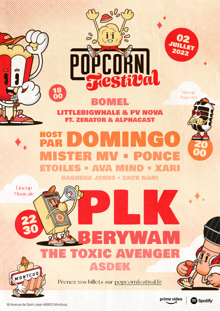 LE POPCORN FESTIVAL À MONTCUQ LE SAMEDI 2 JUILLET